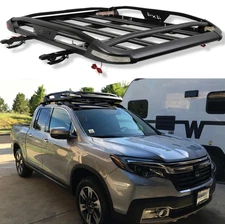 Roof Racks Cargo Basket Cross Bars with LED Lights For Honda Ridgeline 2017-2026