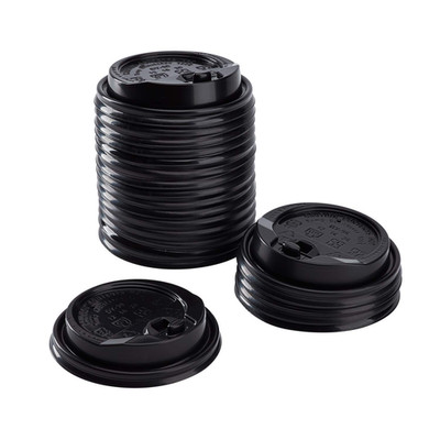 Karat C-KDL516B-E 10-24 Oz 90Mm Enclosure Lids - Black (Case of 1000)