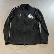 Nike Dri-FIT Full Zip Track Jacket Men  s Large Black Team Logo 12 Athletic