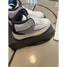 Air Jordan 2 Retro GS White Fire Red Black Sail DQ8562-102 Boys Size 5.5Y NEW