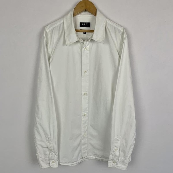 Men A.P.C Shirt White Cotton 38 / M / 46
