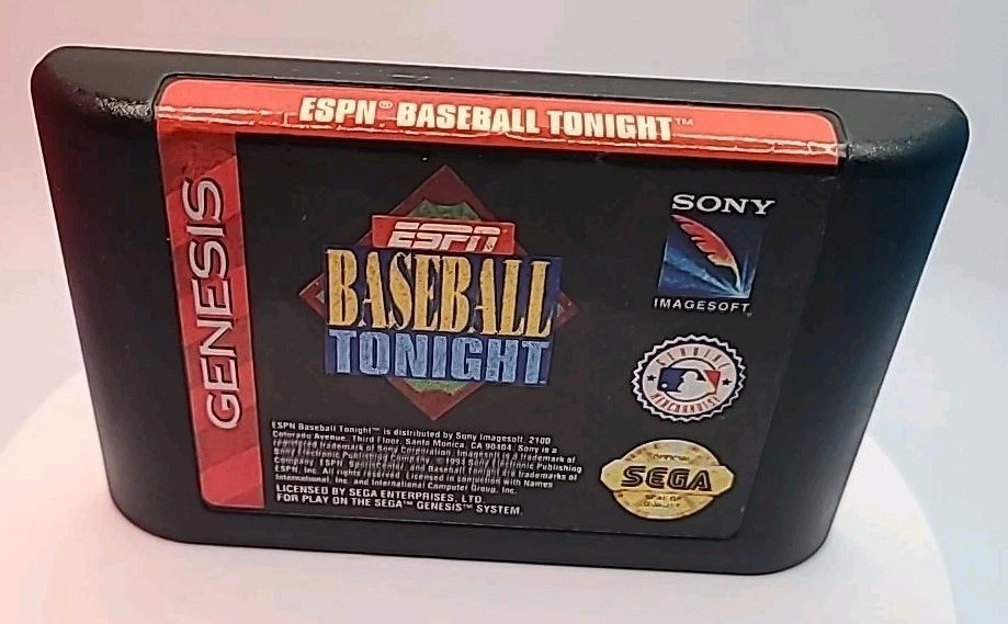 ESPN Baseball Tonight (Sega Genesis, 1994) Complete In Box CIB With Manual - Image 4 of 4