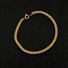 Vintage Trifari Rope Twist Chain Bracelet 7" Gold Tone Link C Clasp Jewelry