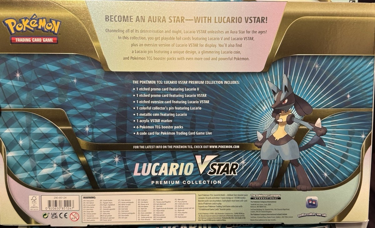 Pokemon TCG Lucario VSTAR Premium Collection Factory Sealed