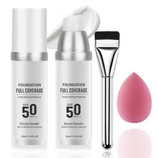 2PCS Color Changing Liquid Foundation Makeup,Flawless Full Coverage Foundatio...