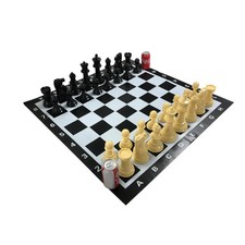 Roi 8" - Plastique - JEU D'ÉCHECS DE JARDIN GÉANT + plateau vinyle