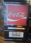 Vintage Coca Cola Sign Flip Clock Plastic 17'  Works