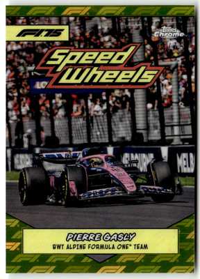 Topps Chrome 2025 Formel 1 No. 75-ALP Pierre Gasly Speed Wheels Yellow 24/75