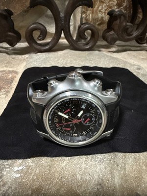 Oakley Holeshot Chronograph Black Dial Rubber Strap | eBay