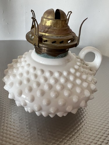 Fenton weiß Milchglas Nagel Öl Hof Lampe - Bild 13 von 15