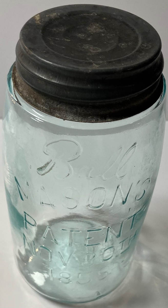 Vintage Ball Mason's Patent Nov 30th 1858 Quart Fruit Jar 201 1892