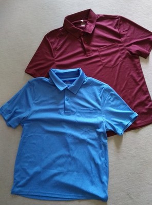 2 x donhobo Poloshirt Herren, blau & bordeaux Gr. M
