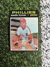 1971 Topps Baseball Woodie Fryman #414 EX Condition Low Cost Shipping 