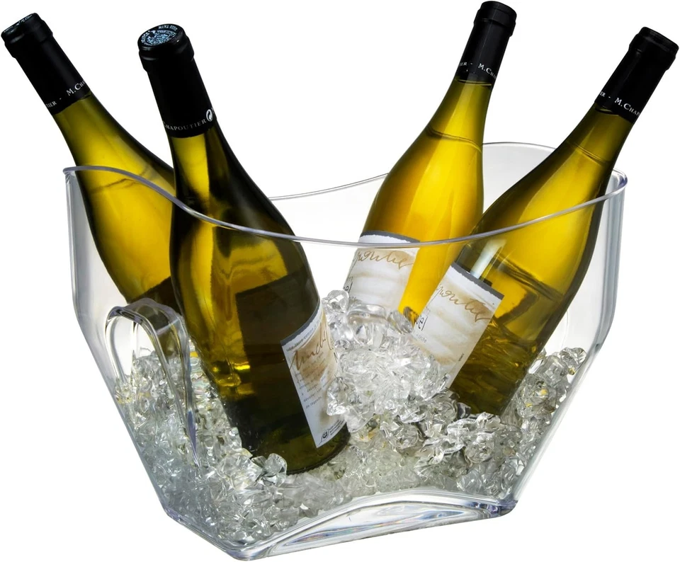 Bañera de hielo acrílico 8,75 cuartos portátil transparente fiesta entretenimiento Foto 2 de 4