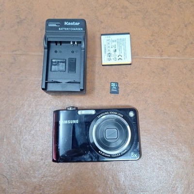 Samsung  TL210 12.4MP Digital Camera w/Charger 8 GB SD Card Black Tested