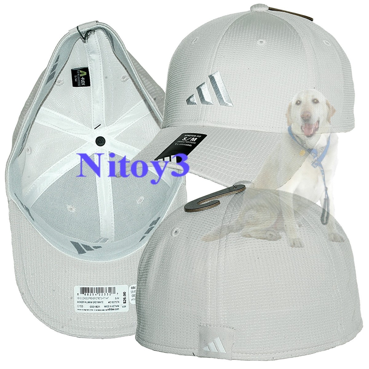 Adidas MC Zags 2 Premier Stretch Fit Baseball Cap-Hat Men S/M: 54