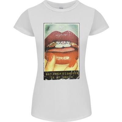 Got Them Diamonds In My Mouth Damen Petite Cut T-Shirt