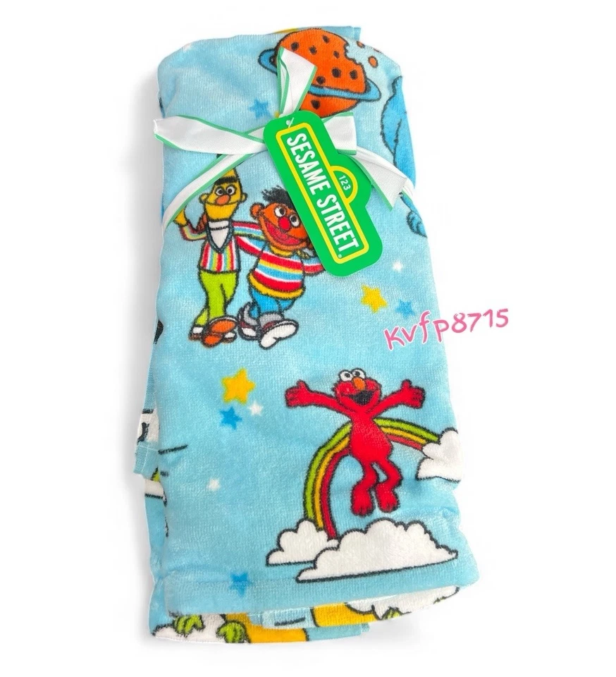 Toallas de mano 2 piezas Sesame Street Elmo Cookie Monster Rainbow Stars NUEVAS 100 % algodón Foto 2 de 3
