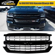 For 2016-2018 Silverado 1500 High Country LTZ Black Front Grille Chrome Insert