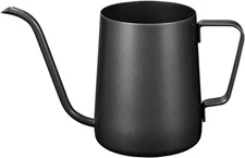 Pour over Kettle Gooseneck Long Narrow Drip Spout Coffee Tea Pot (12 Oz) - Black