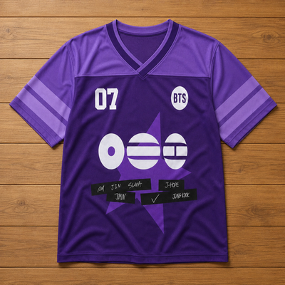BTS ARIRANG Football Jersey Purple Shirt Army Kpop Concert Outfit