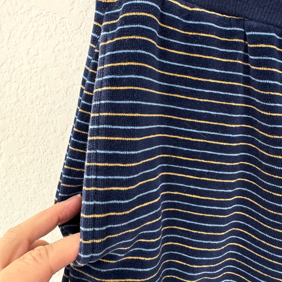 Мужские велюровые повседневные шорты Reiss размер L в полоску на шнурке повседневные летние синие - Изображение 4 из 4