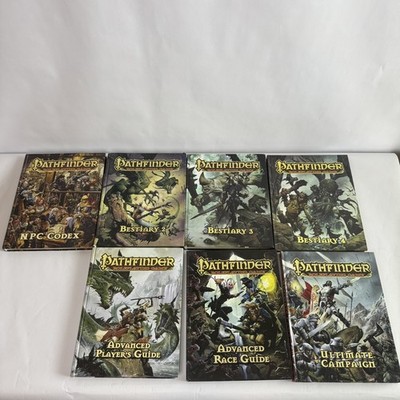 Pathfinder Role-Playing Hardcover Book Collection 7 Lot-Bestiary, Ultimate Camp