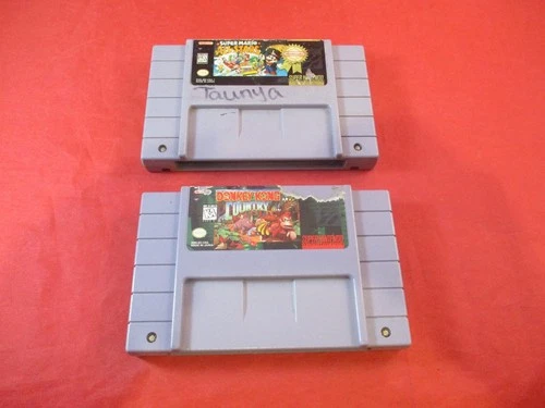 Super Mario All-Stars & Donkey Kong Country 1 (Super Nintendo SNES) game WORKS!