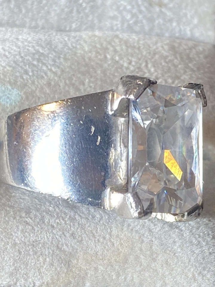 ANELLO SWAROVSKI ORIGINALE VINTAGE in Argento 925 - Immagine 3 di 4