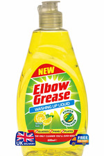 Elbow Grease Washing Up Liquid 600ml Lemon Fresh Powerful Degreaser New 4.98 per litre