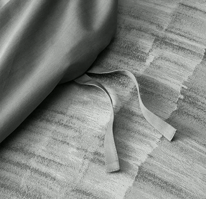 Edredom e fronhas Bloomingdale's Hudson Park "Listra de textura escovada" F/Q, novo com etiquetas - Imagem 4 de 4