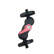 Double Ball Head Shoe Mount With 1/4 inch Tripod Screw For On Camera Monitor
