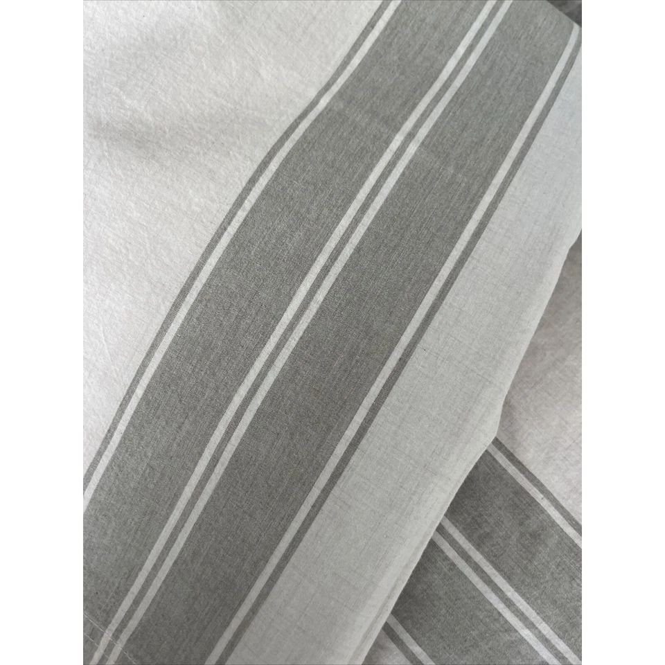 Ralph Lauren striped twin size sheets flat and fitted tan striped Unused - Image 2 of 4