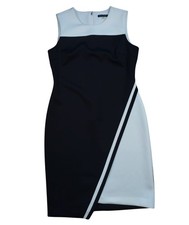 Tommy Hilfiger Sheath Dress Womens Size 10 Black White Colorblock NWT.