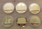6 medals Cu gold plated with color print Federal Capital Berlin