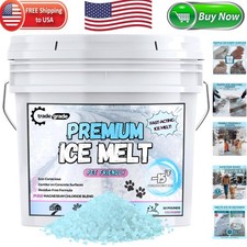 Pet-Friendly Ice Melt - Fast Acting Magnesium Chloride Formula, Safer for Pets &