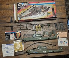 1983 GI JOE Dragonfly Helicopter COMPLETE w 2  Wild Bill Pilot & Nice Box Extras