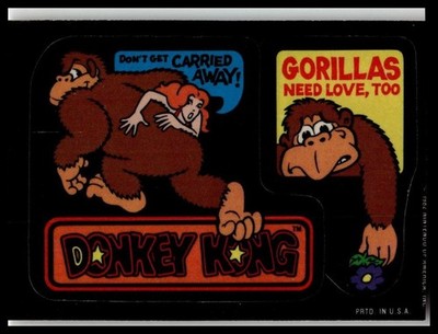 Donkey Kong & Pauline 1982 Nintendo Sticker Sheet Vintage Card