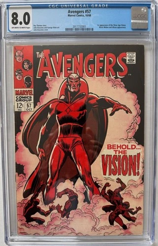 AVENGERS #57 CGC 8.0! First Silver Age Vision ULTRON Unpressed Book