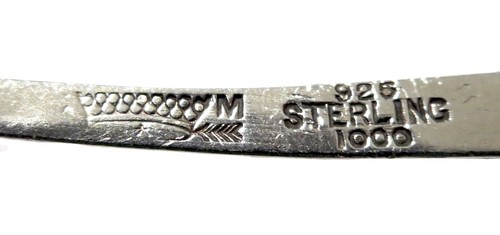 ICE CREAM Pierced ANTIQUE Sterling ENAMEL Spoon SAILBOAT Campbell-Metcalf - Picture 7 of 8