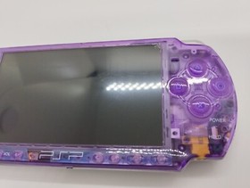 Sony PSP-3000 Playstation Portable Console Clear Purple Shell Custom [w/+40Game]