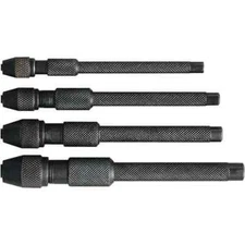 Mitutoyo 985-143 Pin Vise 4 Piece Set: Alloy Steel w/ Oxide Finish, 0 to 0.188"