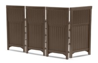 Suncast Fsw4423 4 Panel Resin Wicker Outdoor Screen Suncast Fsw4423 4 Panel Resin Wicker Outdoor Screen
