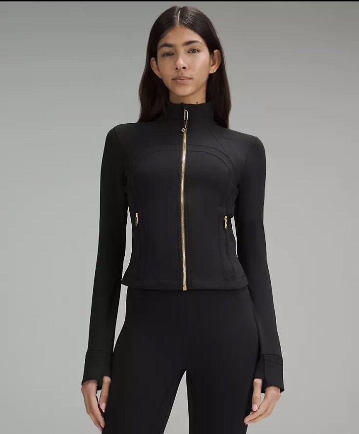 Lululemon Define Cropped Jacket Nulu-Black/Gold-NWT | eBay