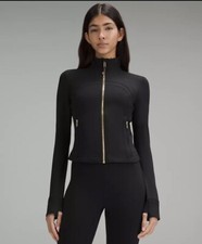 Lululemon Define Cropped Jacket Nulu-Black/Gold-NWT