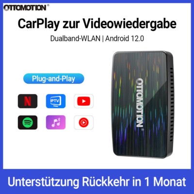 OTTOMOTION Play2Video AiBox Multimedia Player Adapter Wireless Carplay w/Youtube