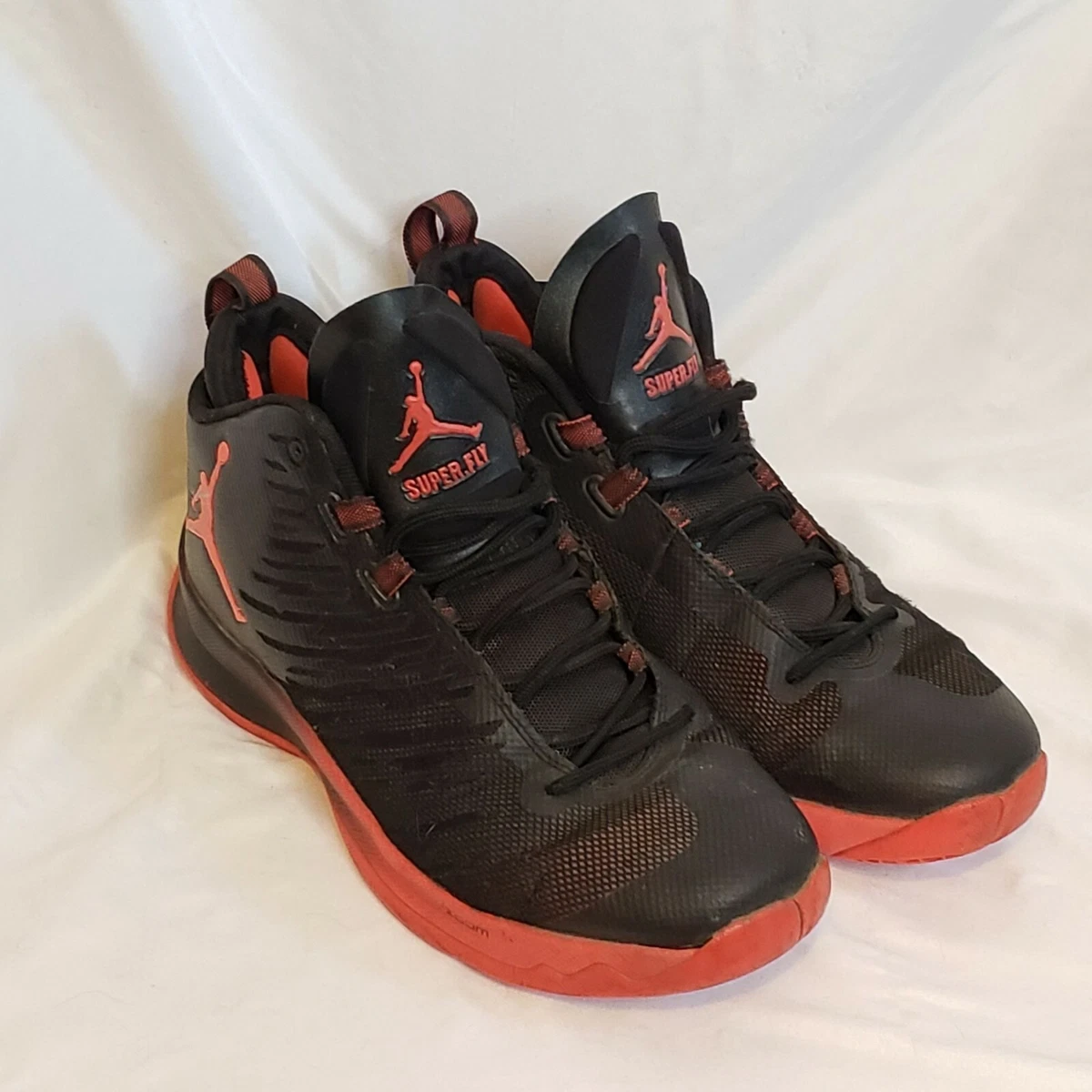 Jordan Super Fly 5 Mens Size 9 Black With Red 844677 003