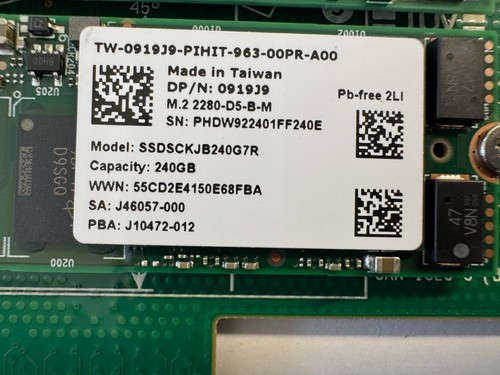 DELL M7W47 M.2 BOSS-S1 Controller Adapter Card w/ 2x 240GB SATA SSD 919J9 - Picture 3 of 4