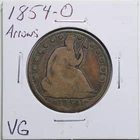 1854-O Arrows 50C Seated Liberty Half Dollar in VG Condition #3867