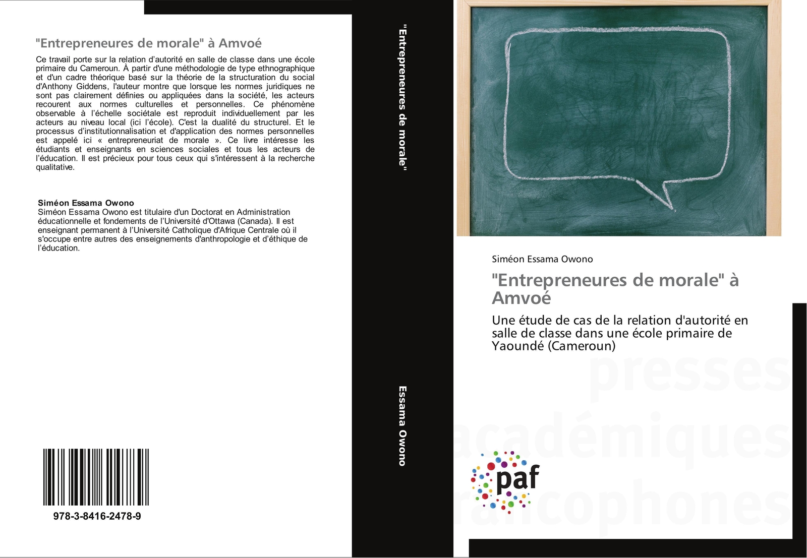 Siméon Essama Owono | Entrepreneures De Morale À Amvoé | Taschenbuch